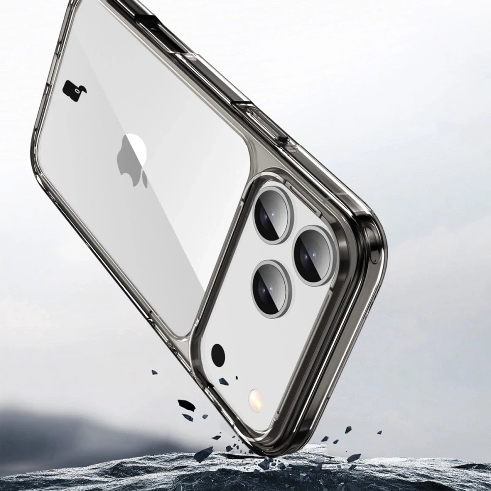 Etui Bizon Case Halo do Apple iPhone 17 Pro przydymione-czarne