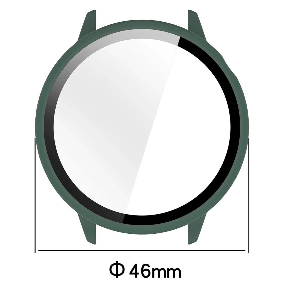 Etui ze szkłem do zegarka Bizon Case+Glass Watch do OnePlus Watch 3 43 mm zielone