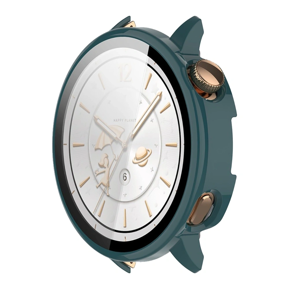 Etui ze szkłem do zegarka Bizon Case+Glass Watch do OnePlus Watch 3 43 mm zielone