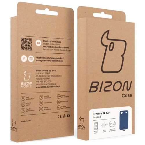 Etui Bizon Case Łupka do Apple iPhone 17 Air niebieskie