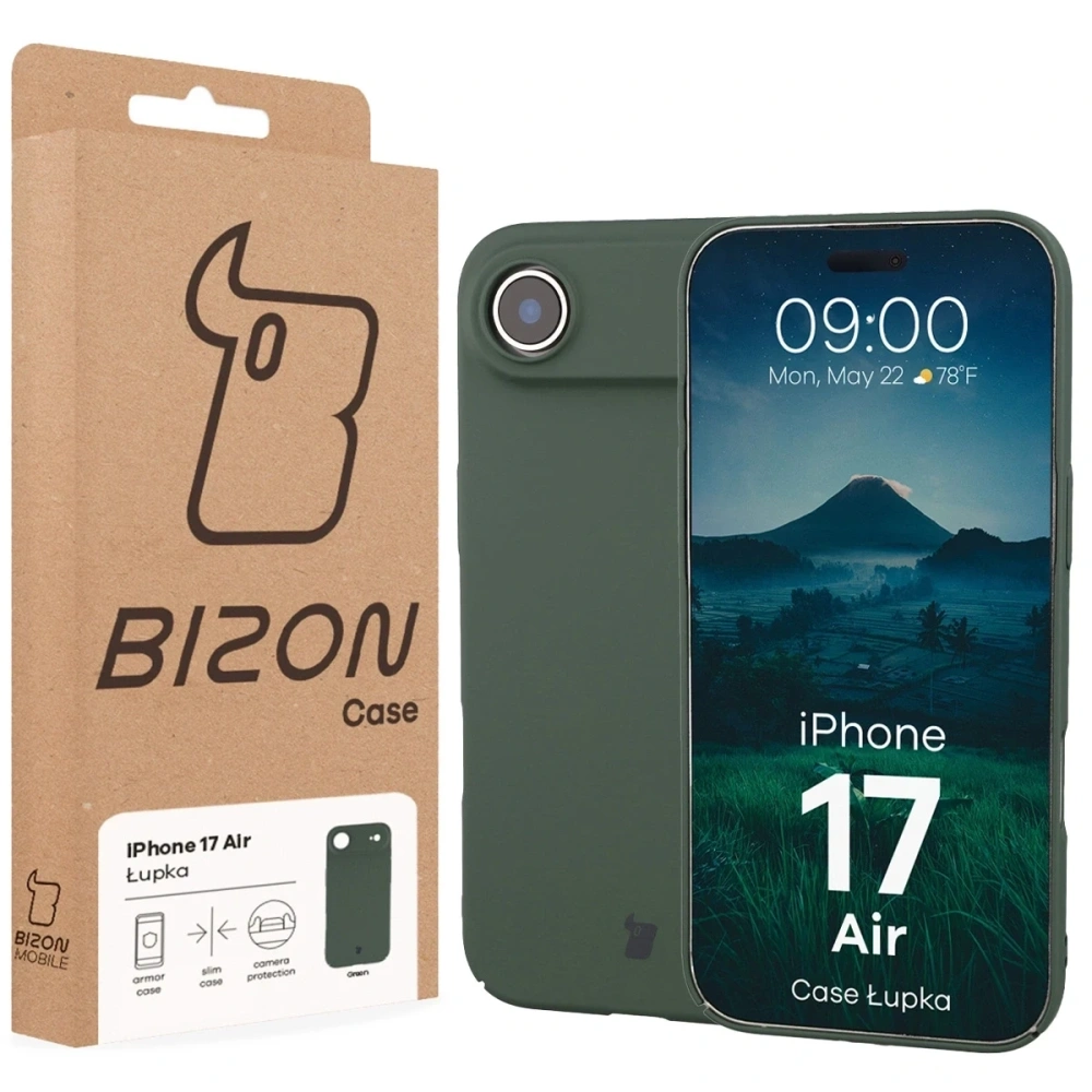 Etui Bizon Case Łupka do Apple iPhone Air zielone
