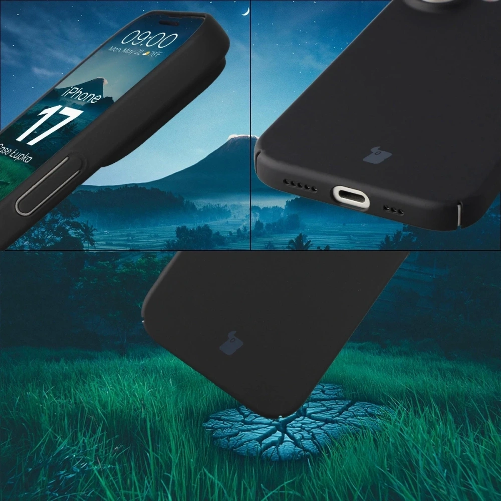 Etui Bizon Case Łupka do Apple iPhone 17 czarne