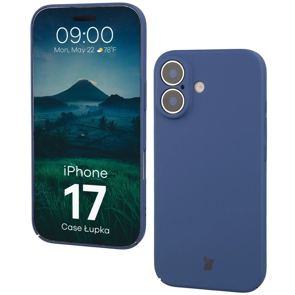 Etui Bizon Case Łupka do Apple iPhone 17 niebieskie