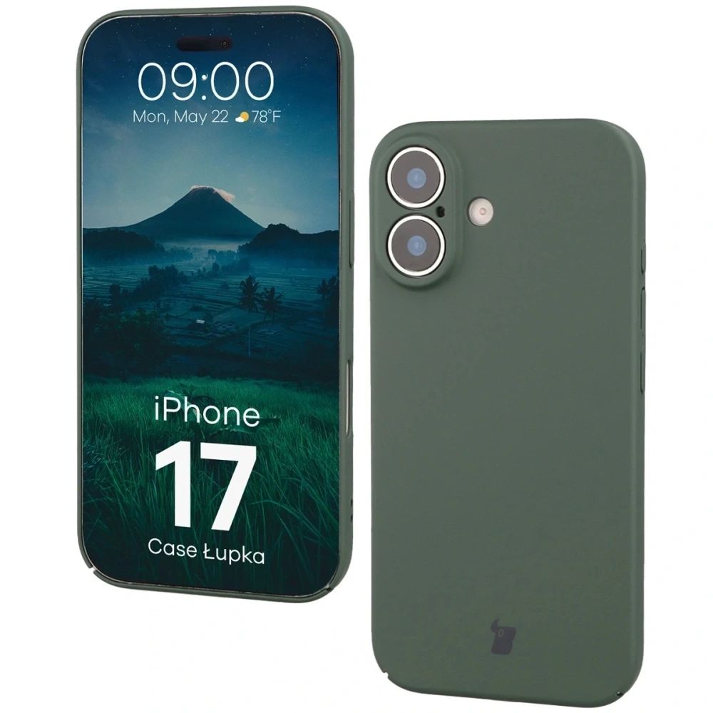 Etui Bizon Case Łupka do Apple iPhone 17 zielone