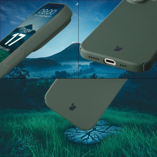 Etui Bizon Case Łupka do Apple iPhone 17 zielone