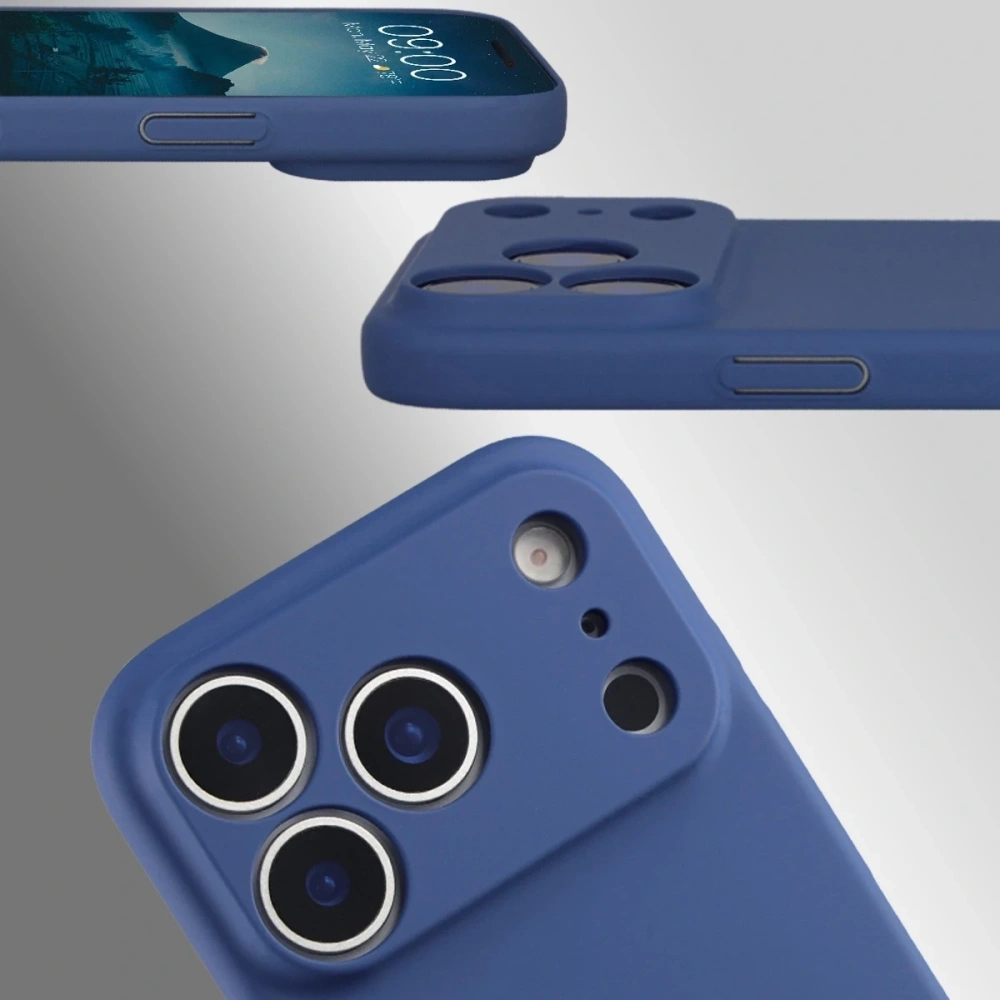 Etui Bizon Case Łupka do Apple iPhone 17 Pro niebieskie