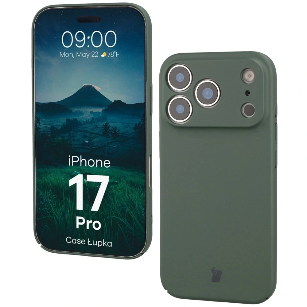 Etui Bizon Case Łupka do Apple iPhone 17 Pro zielone