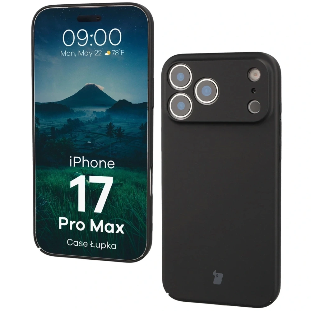 Etui Bizon Case Łupka do Apple iPhone 17 Pro Max czarne