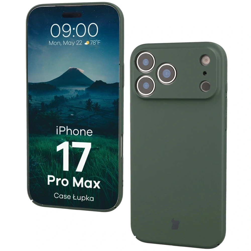 Etui Bizon Case Łupka do Apple iPhone 17 Pro Max zielone