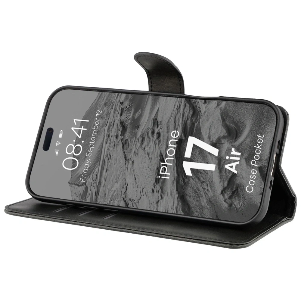 Etui z klapką Bizon Case Pocket do Apple iPhone Air czarne