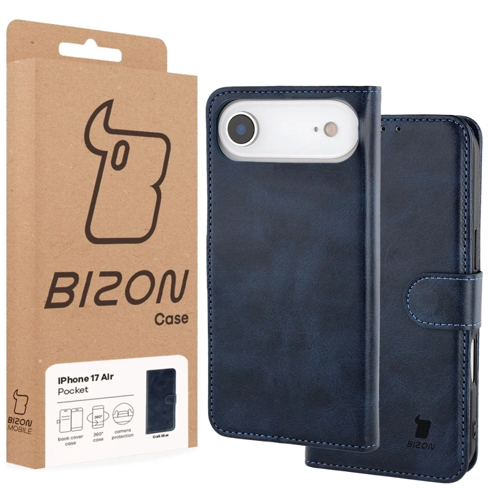 Etui z klapką Bizon Case Pocket do Apple iPhone Air granatowe