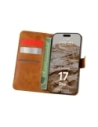 Etui z klapką Bizon Case Pocket do Apple iPhone 17 Pro brązowe