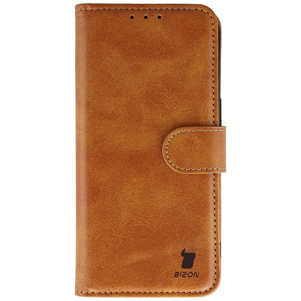 Etui z klapką Bizon Case Pocket do Apple iPhone 17 Pro brązowe