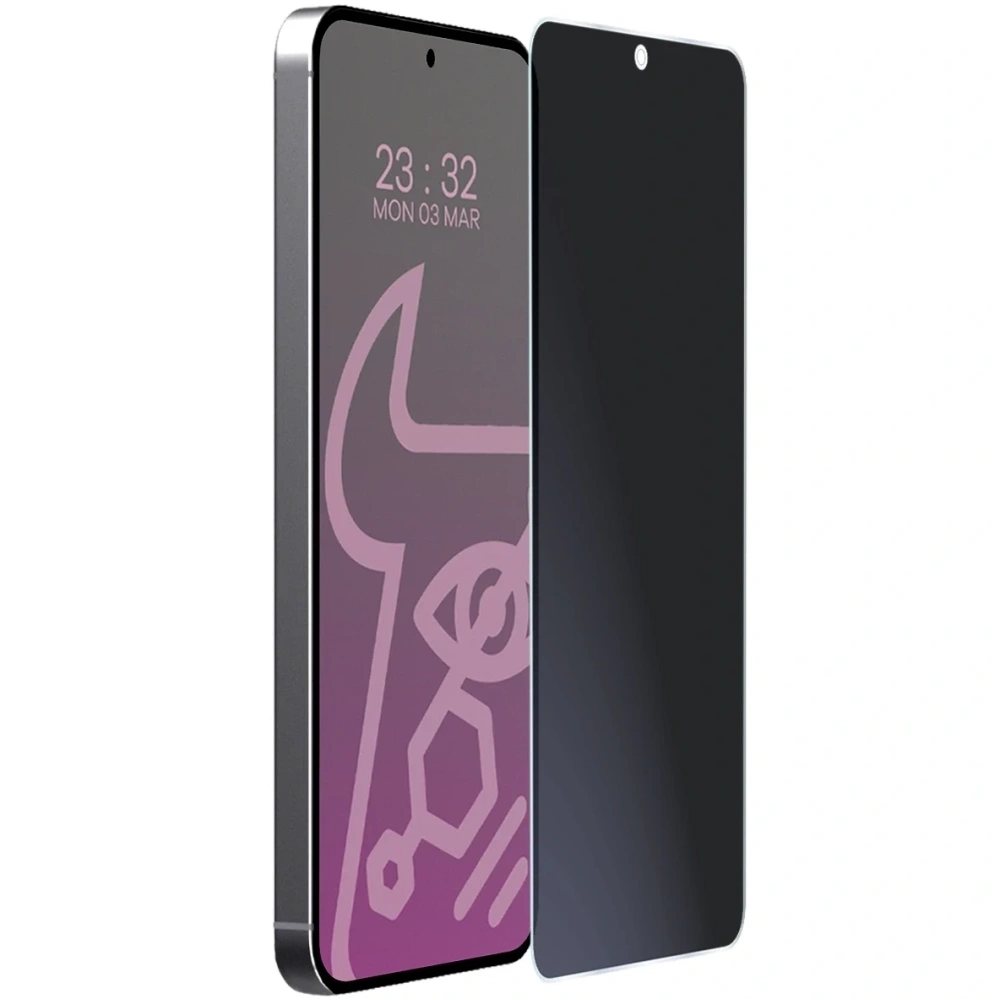 Prywatyzujące szkło hybrydowe Bizon Glass Mule Shadow do Samsung Galaxy S25 matowe