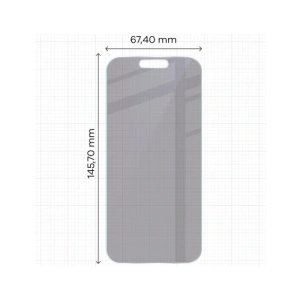 Prywatyzujące szkło hybrydowe Bizon Glass Mule Shadow do Apple iPhone 16 Pro matowe