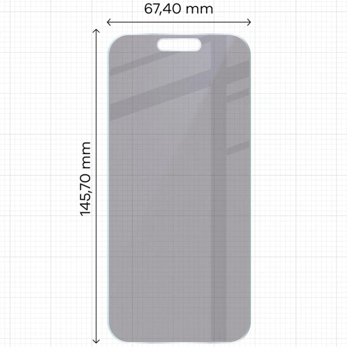 Prywatyzujące szkło hybrydowe Bizon Glass Mule Shadow do Apple iPhone 16 Pro matowe