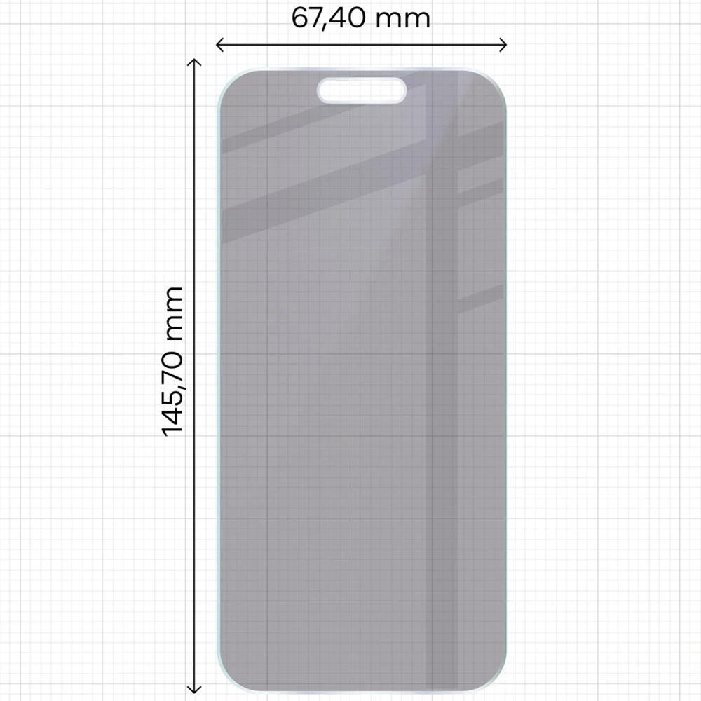 Prywatyzujące szkło hybrydowe Bizon Glass Mule Shadow do Apple iPhone 16 Pro matowe