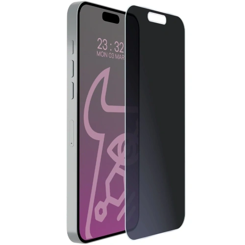 Prywatyzujące szkło hybrydowe Bizon Glass Mule Shadow do Apple iPhone 16 Pro matowe