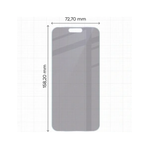 Prywatyzujące szkło hybrydowe Bizon Glass Mule Shadow do Apple iPhone 16 Pro Max matowe