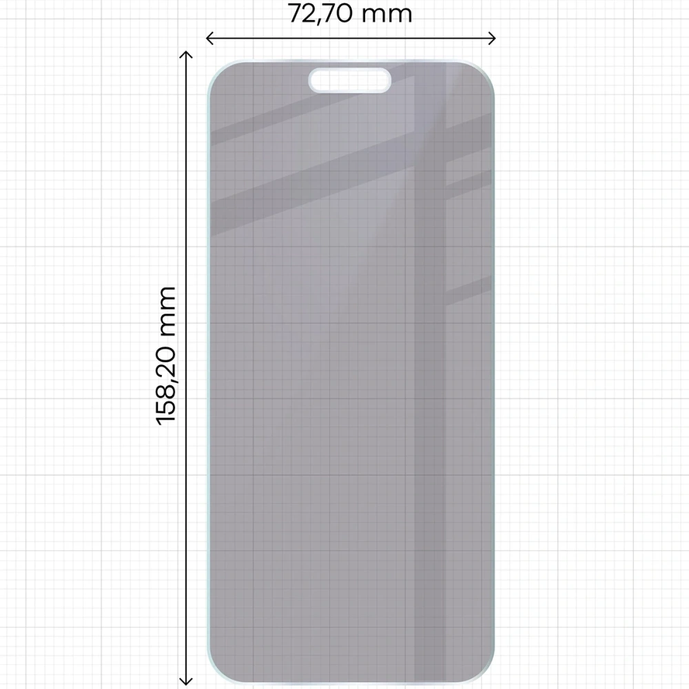 Prywatyzujące szkło hybrydowe Bizon Glass Mule Shadow do Apple iPhone 16 Pro Max matowe