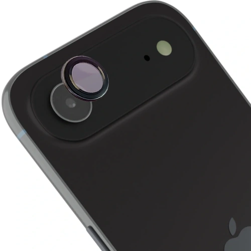 Szkło na aparat z aplikatorem Bizon Glass Snap Lens do Apple iPhone 17 Air czarna ramka