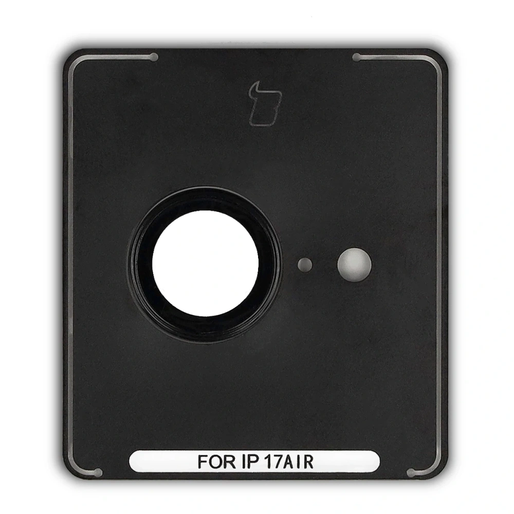 Szkło na aparat z aplikatorem Bizon Glass Snap Lens do Apple iPhone Air czarna ramka