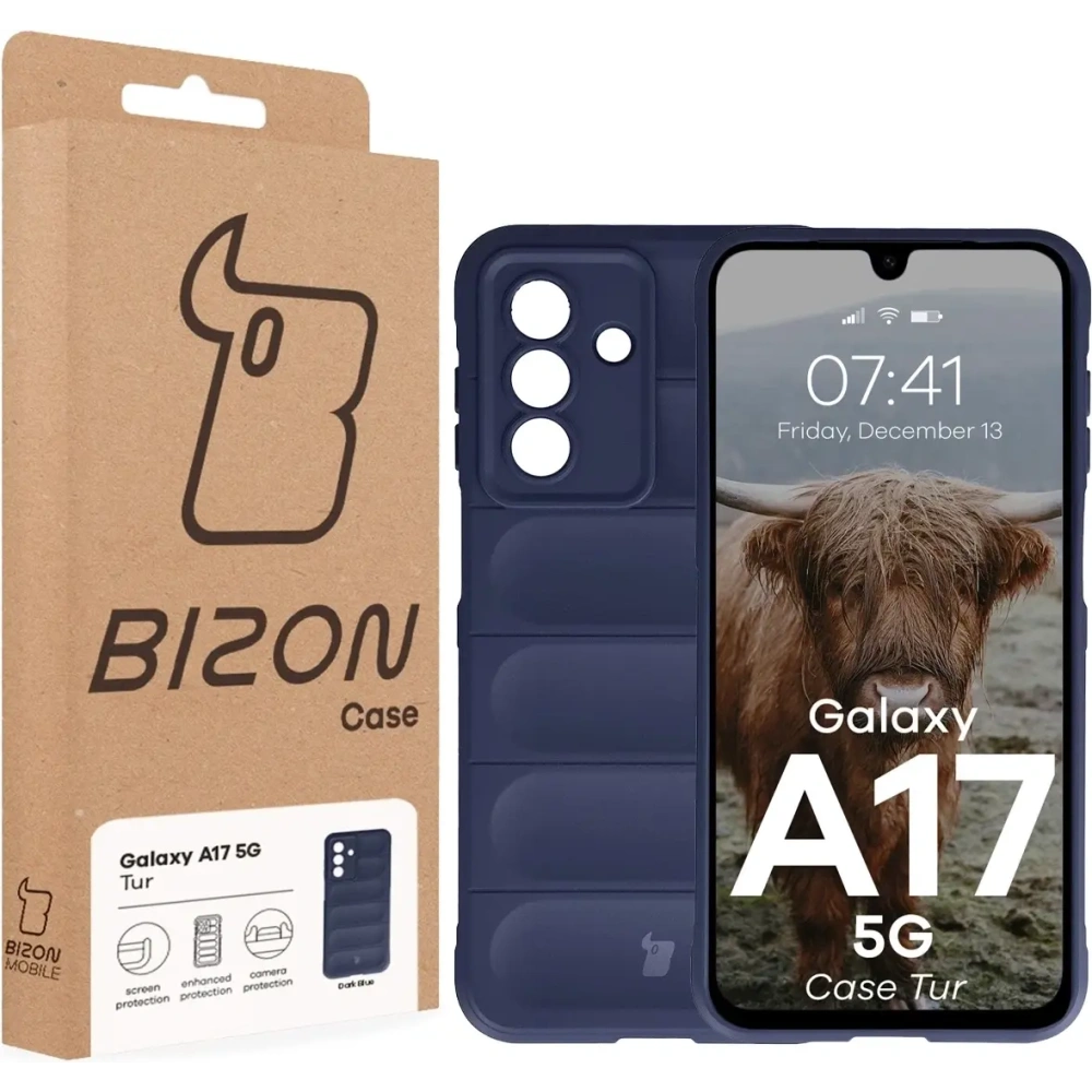 Pancerne etui Bizon Case Tur do Samsung Galaxy A17 5G granatowe