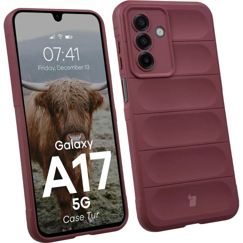Pancerne etui Bizon Case Tur do Samsung Galaxy A17 5G burgundowe