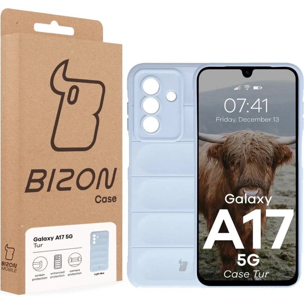 Pancerne etui Bizon Case Tur do Samsung Galaxy A17 5G jasnoniebieskie