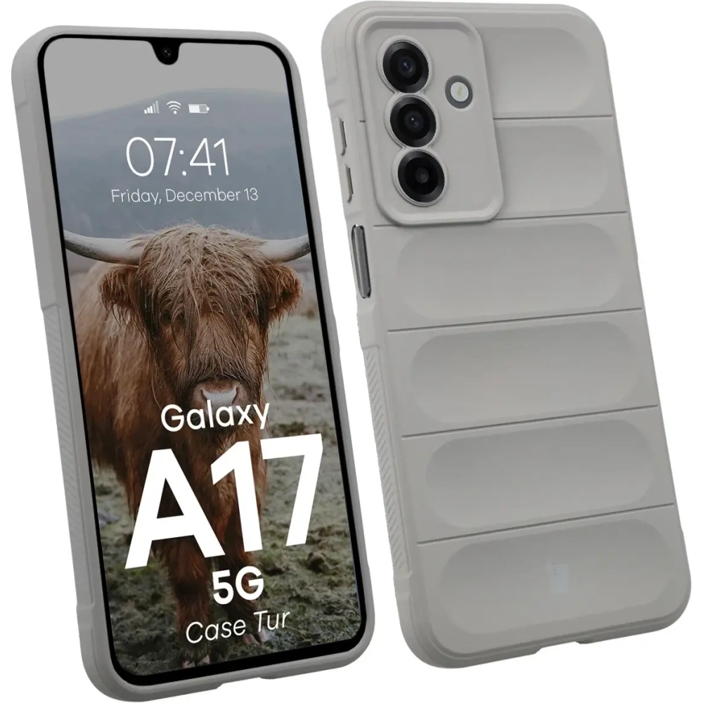 Pancerne etui Bizon Case Tur do Samsung Galaxy A17 5G jasnoszare