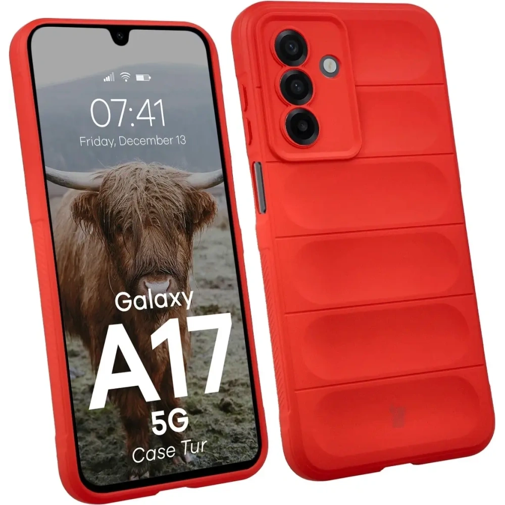 Pancerne etui Bizon Case Tur do Samsung Galaxy A17 5G czerwone