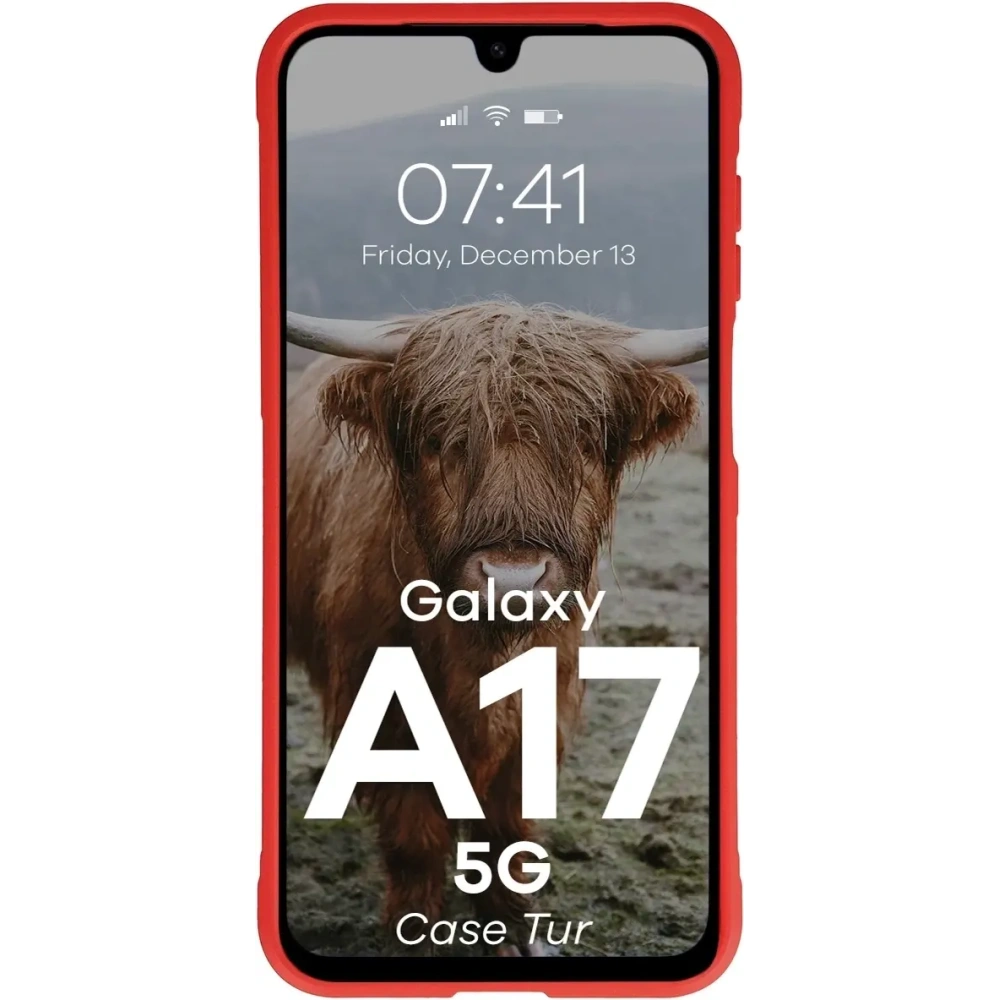 Pancerne etui Bizon Case Tur do Samsung Galaxy A17 5G czerwone