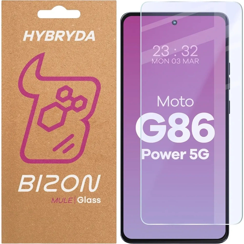 Elastyczne szkło hybrydowe Bizon Glass Mule do Motorola Moto G86 Power 5G