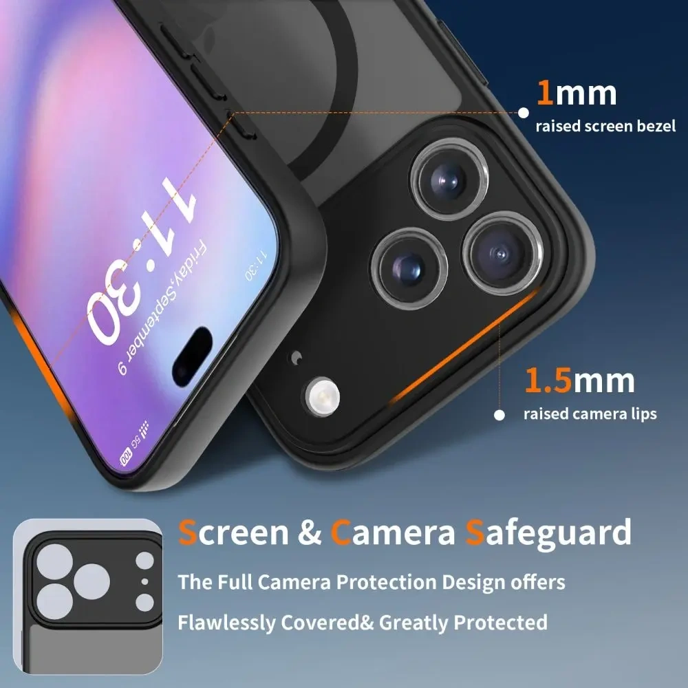 Etui Tech-Protect BasicMag MagSafe do Apple iPhone 17 Pro Max Matte Black