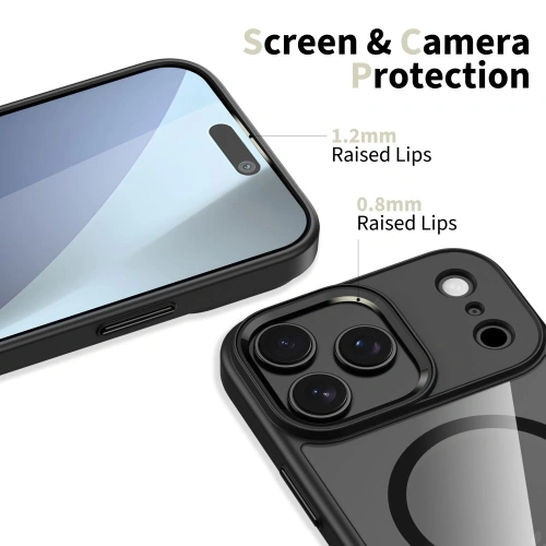 Etui Tech-Protect Magmat MagSafe do Apple iPhone 17 Pro Max Black/clear