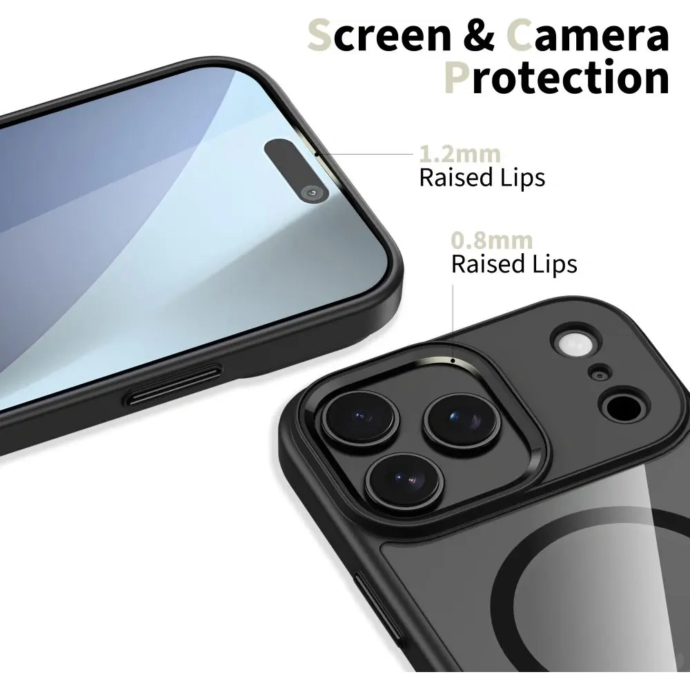 Etui Tech-Protect Magmat MagSafe do Apple iPhone 17 Pro Max Black/clear