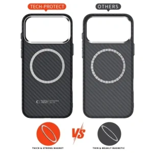 Etui Tech-Protect Ion Carbon MagSafe do Apple iPhone 17 Pro Max Black/silver