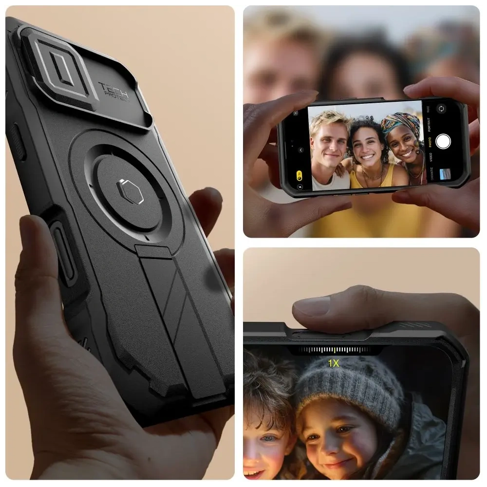 Etui Tech-Protect Kevlar MagSafe do Apple iPhone 17 Black