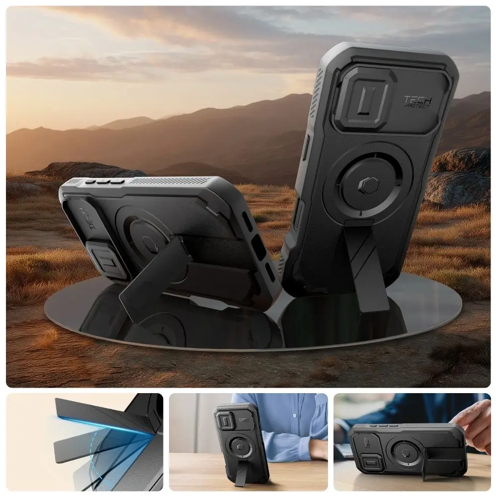 Etui Tech-Protect Kevlar MagSafe do Apple iPhone 17 Black