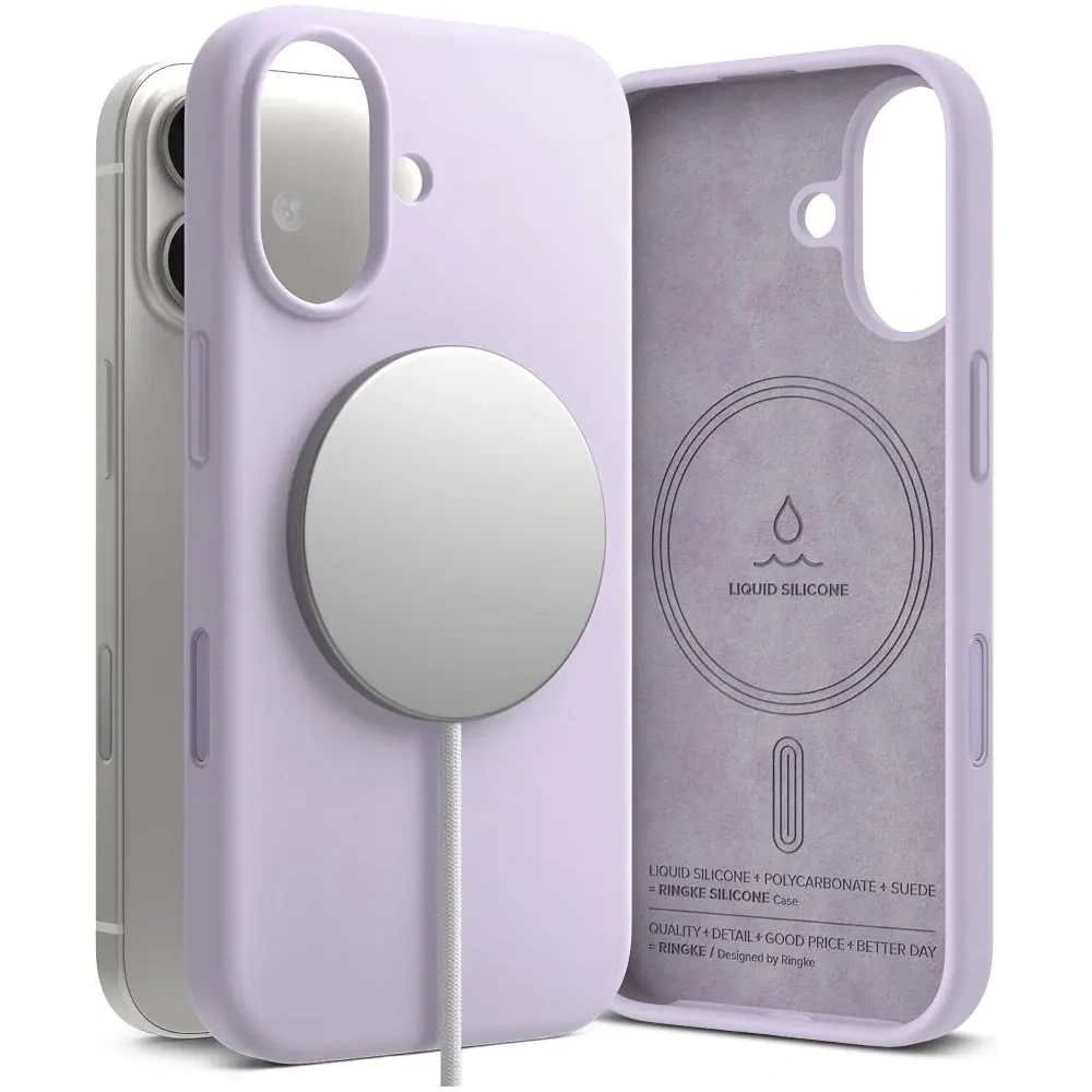 Etui Ringke Silicone Magnetic MagSafe do Apple iPhone 17 Light Purple