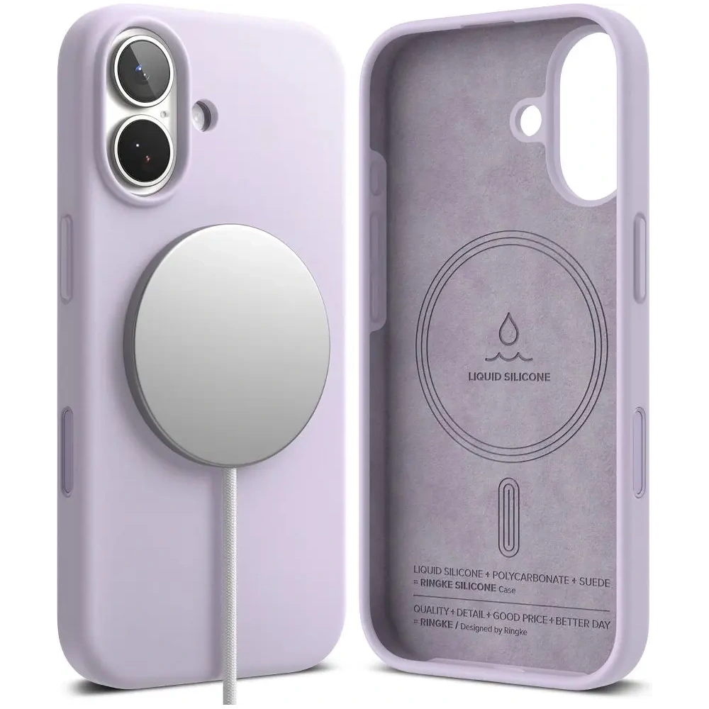 Etui Ringke Silicone Magnetic MagSafe do Apple iPhone 17 Light Purple