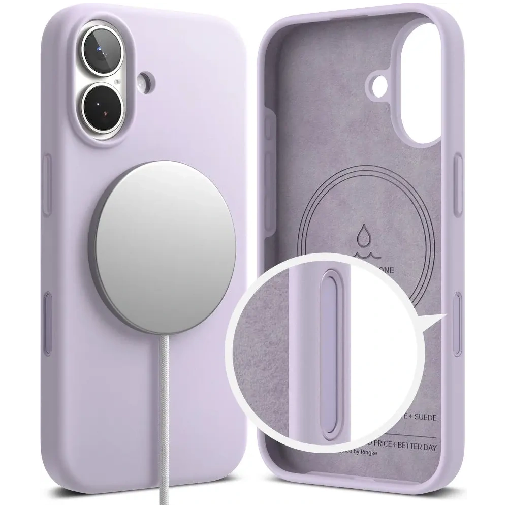 Etui Ringke Silicone Magnetic MagSafe do Apple iPhone 17 Light Purple