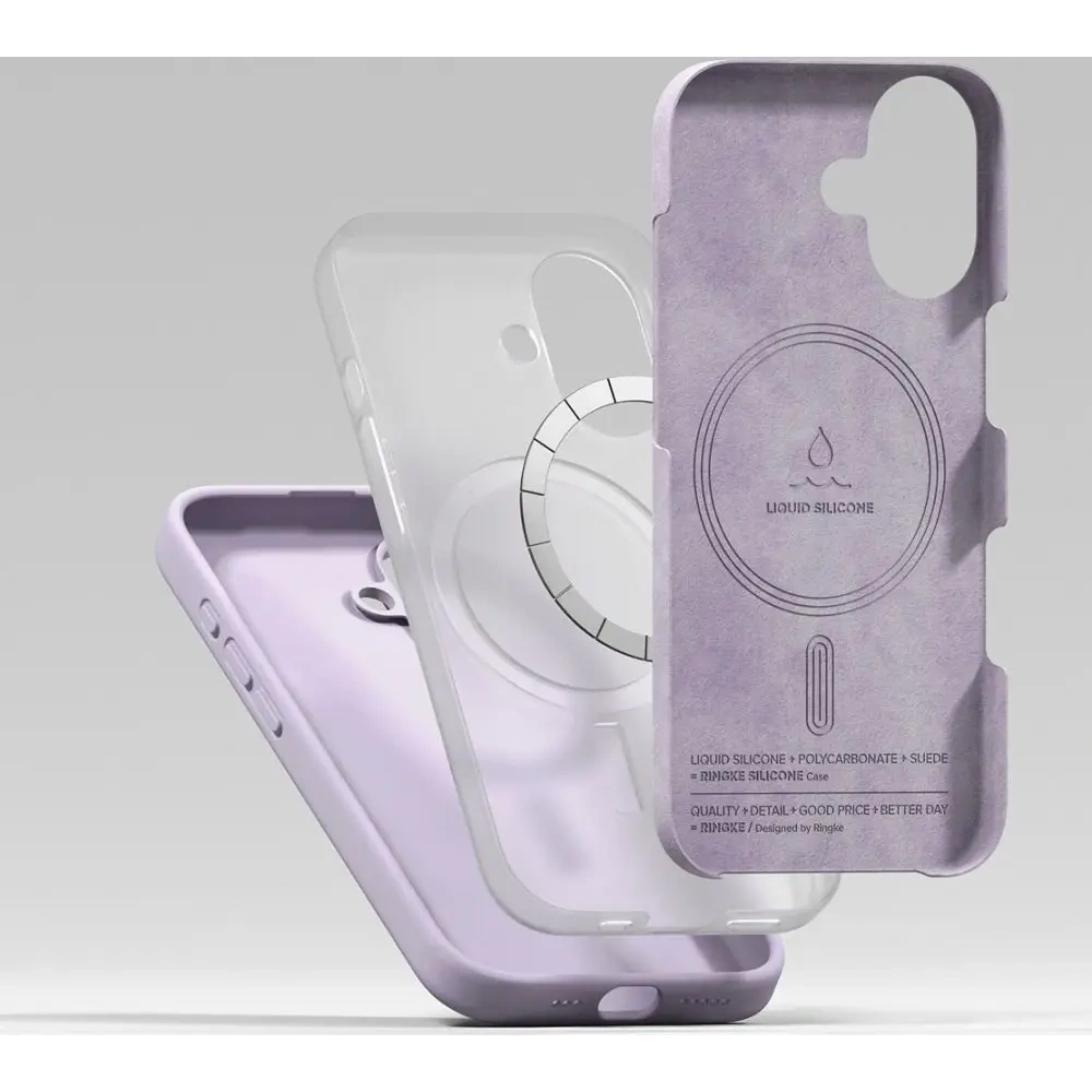 Etui Ringke Silicone Magnetic MagSafe do Apple iPhone 17 Light Purple