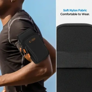 Etui na ramię Tech-Protect M7 Universal Sport Armband Black/orange