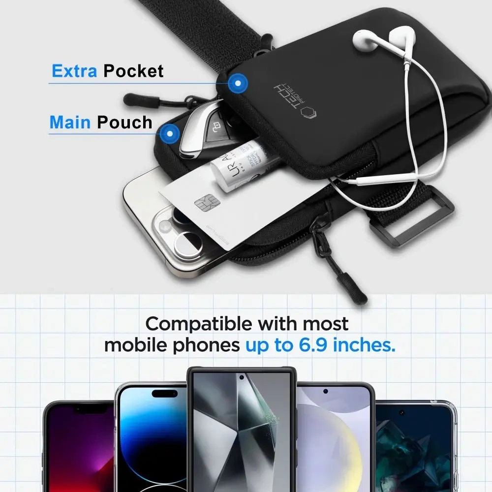 Etui na ramię Tech-Protect M7 Universal Sport Armband Black/black