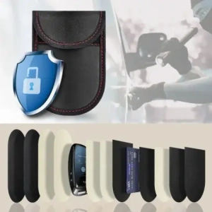 Klatka Faradaya Tech-Protect KLR100 Pouch Keyless RFID Signal Blocker Case Black/red