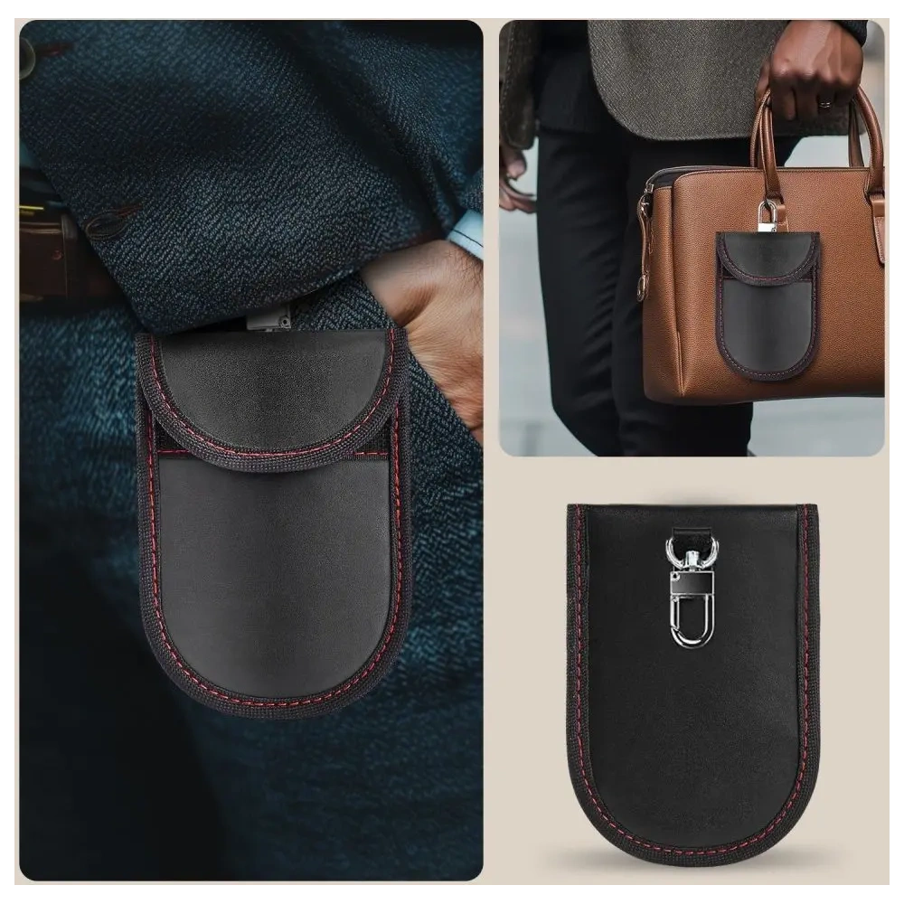 Klatka Faradaya Tech-Protect KLR100 Pouch Keyless RFID Signal Blocker Case Black/red