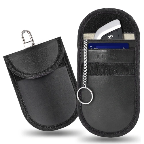 Klatka Faradaya Tech-Protect KLR100 Pouch Keyless RFID Signal Blocker Case Black/black