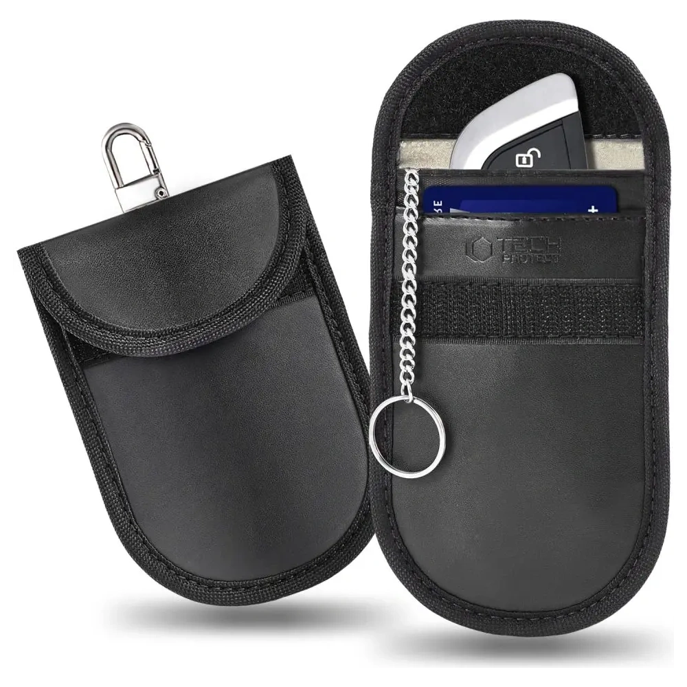 Klatka Faradaya Tech-Protect KLR100 Pouch Keyless RFID Signal Blocker Case Black/black