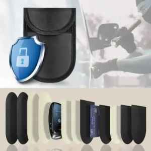 Klatka Faradaya Tech-Protect KLR100 Pouch Keyless RFID Signal Blocker Case Black/black